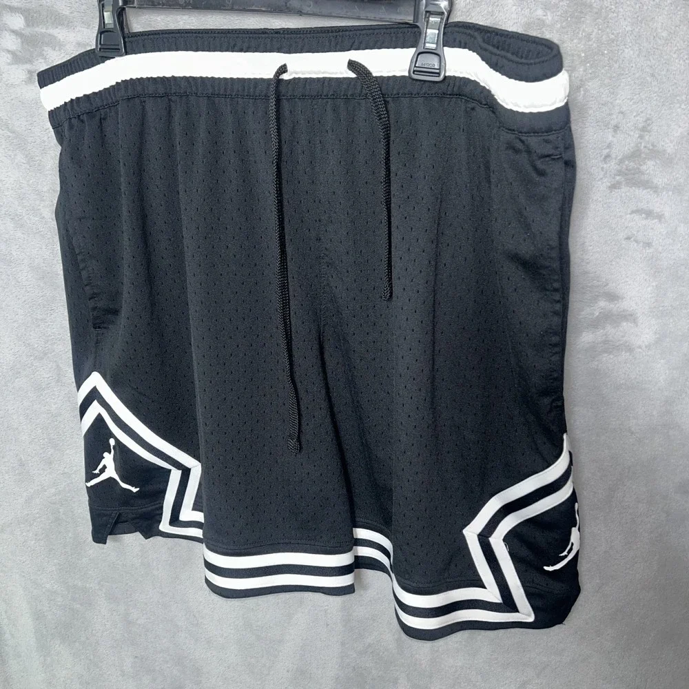 Nike Jordan Sport Men's Dri-FIT Diamond Shorts Fight Size 3XL Black/Mint Foam